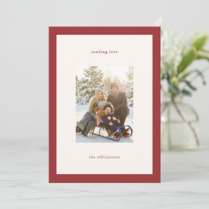 Cartes Pour Fêtes Annuelles Photo de famille d'amour de la Saint-Valentin roug