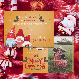Cartes Pour Fêtes Annuelles Photo de famille de lutins mignons  Fêtes Joyeux N