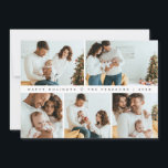 Cartes Pour Fêtes Annuelles Photo de famille de Noël Collage Joyeux jours féri<br><div class="desc">Célébrez les vacances avec une touche d'élégance moderne en utilisant notre Simple Modern Christmas Family Photoshoot Collage Holiday Card. Cette carte, conçue avec soin, embrasse l'esprit de famille et la joie de la saison festive, vous permettant de mettre en valeur vos souvenirs chéris dans une belle mise en page personnalisable....</div>
