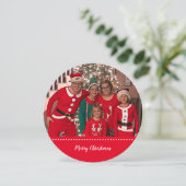 Cartes Pour Fêtes Annuelles Photo de famille de Noël - Tour personnalisée (Debout devant)