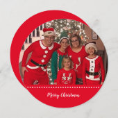 Cartes Pour Fêtes Annuelles Photo de famille de Noël - Tour personnalisée (Devant / Derrière)