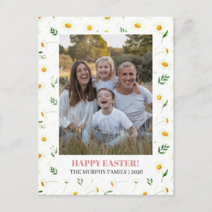 Cartes Pour Fêtes Annuelles Photo de famille de Pâques florale colorée élégant