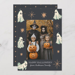 Cartes Pour Fêtes Annuelles Photo de famille effrayante d'Halloween Fantôme