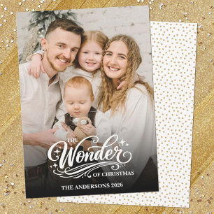 Cartes Pour Fêtes Annuelles Photo de famille élégant de Noël