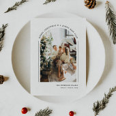 Cartes Pour Fêtes Annuelles Photo de famille élégant et moderne