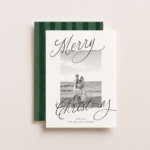 Cartes Pour Fêtes Annuelles Photo de famille élégant et simple