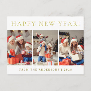 Cartes Pour Fêtes Annuelles Photo de famille élégante moderne Bonne Année