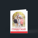 Cartes Pour Fêtes Annuelles PHOTO DE FAMILLE FESTIF arche moderne minimal roug<br><div class="desc">par kat massard >>> WWW.SIMPLYSWEETPAPERIE.COM <<<
Une conception de carte tendance avec la citation "NOËL LE PLUS JOYEUX" avec une forme d'arche combinée pour votre photo préférée avec du texte superposé en bas.
CONTACTEZ kat@simplysweetpaperie.com si vous avez besoin d'aide pour adapter votre photo parfaitement</div>