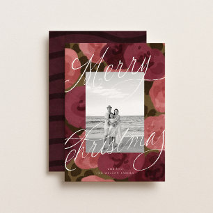 Cartes Pour Fêtes Annuelles Photo de famille florale abstraite élégante
