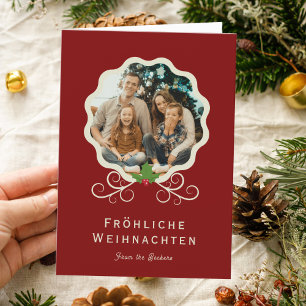 Cartes Pour Fêtes Annuelles Photo de famille Fröhliche Weihnachten