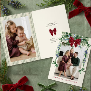 Cartes Pour Fêtes Annuelles Photo de famille grandmillennial avec un nœud bota