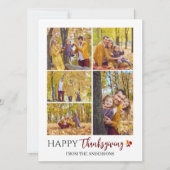 Cartes Pour Fêtes Annuelles Photo de famille moderne de Thanksgiving heureux F (Devant)