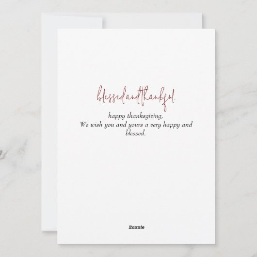 Cartes Pour Fêtes Annuelles Photo de famille moderne de Thanksgiving heureux F (Dos)