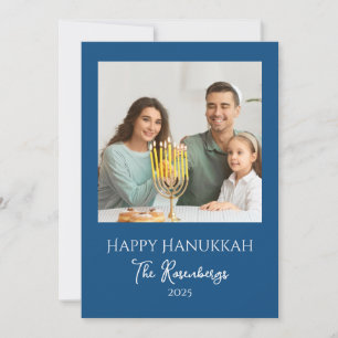 Cartes Pour Fêtes Annuelles Photo de famille moderne et élégante Hanoukka