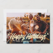 Cartes Pour Fêtes Annuelles Photo de famille moderne et simple avec des étoile (Devant)