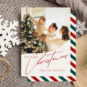 Cartes Pour Fêtes Annuelles Photo de famille moderne et tendance pour un joyeu