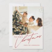 Cartes Pour Fêtes Annuelles Photo de famille moderne et tendance pour un joyeu (Devant)