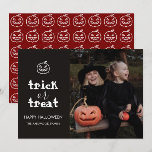 Cartes Pour Fêtes Annuelles Photo de famille moderne Halloween pour la tournée