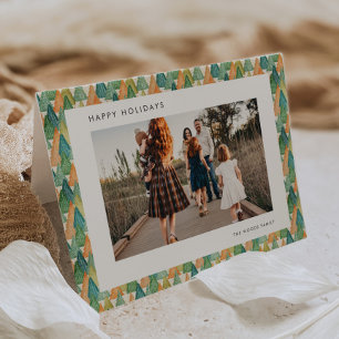 Cartes Pour Fêtes Annuelles Photo de famille Motif moderne Festive Happy