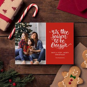 Cartes Pour Fêtes Annuelles Photo de famille Noël moderne