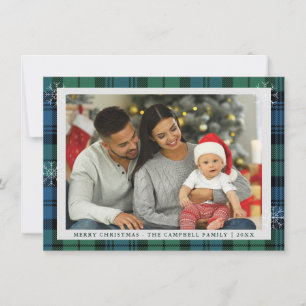 Cartes Pour Fêtes Annuelles Photo de famille plaid Campbell Tartan Christmas