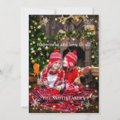 Cartes Pour Fêtes Annuelles photo de famille pour les fêtes de Noël (Devant)