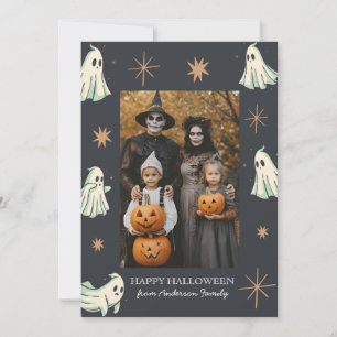 Cartes Pour Fêtes Annuelles Photo de famille Spooktacular Halloween fantôme 