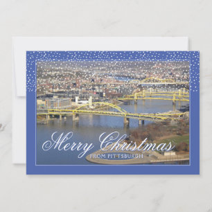 Cartes Pour Fêtes Annuelles PHOTO DE FÊTE Joyeux Noël de Pittsburgh