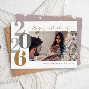 Cartes Pour Fêtes Annuelles Photo de fiançailles du Nouvel An