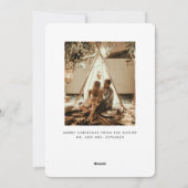 Cartes Pour Fêtes Annuelles Photo de fiançailles Joyeusement Fiancés  (Dos)