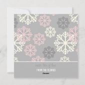 Cartes Pour Fêtes Annuelles Photo de flocon de neige gris de Noël (Dos)