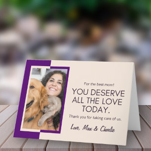 Cartes Pour Fêtes Annuelles Photo de Fur Babies-Fête des mères Animaux de comp