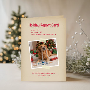 Cartes Pour Fêtes Annuelles Photo de Golden Retriever drôle Noël Chien