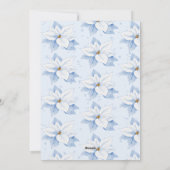 Cartes Pour Fêtes Annuelles Photo de grands-parents Noël bleu floral (Dos)