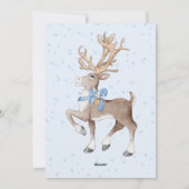 Cartes Pour Fêtes Annuelles Photo de grands-parents Noël Cerf Bleu (Dos)