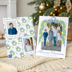 Cartes Pour Fêtes Annuelles Photo de guirlande de citrons d'Amalfi à l'aquarel