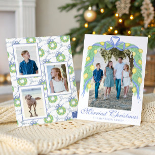 Cartes Pour Fêtes Annuelles Photo de guirlande de citrons d'Amalfi à l'aquarel