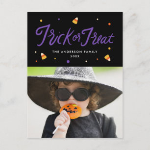 Cartes Pour Fêtes Annuelles Photo de Halloween de friandise ou farce avec des
