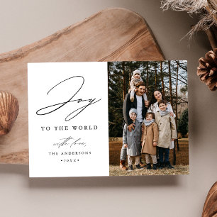 Cartes Pour Fêtes Annuelles Photo de Joie Moderne pour le Monde