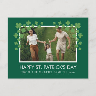 Cartes Pour Fêtes Annuelles Photo de jour de la Saint-Patrick shamrock chanceu