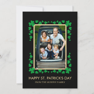 Cartes Pour Fêtes Annuelles Photo de jour de la Saint-Patrick trèfle chanceux
