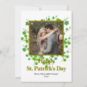 Cartes Pour Fêtes Annuelles Photo de jour de la Saint-Patrick trèfle chanceux