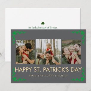Cartes Pour Fêtes Annuelles Photo de jour de la Saint-Patrick trèfle chanceux