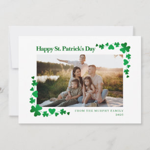 Cartes Pour Fêtes Annuelles Photo de jour de la Saint-Patrick trèfle chanceux