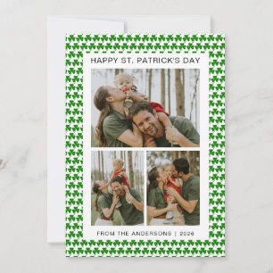 Cartes Pour Fêtes Annuelles Photo de jour de la Saint-Patrick trèfle chanceux