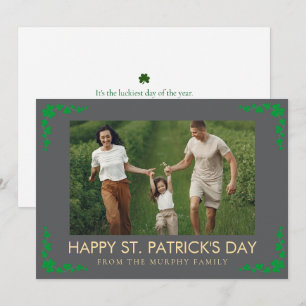 Cartes Pour Fêtes Annuelles Photo de jour de la Saint-Patrick trèfle chanceux