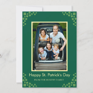 Cartes Pour Fêtes Annuelles Photo de jour de la Saint-Patrick trèfle chanceux 