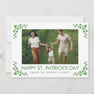 Cartes Pour Fêtes Annuelles Photo de jour de la Saint-Patrick trèfle chanceux