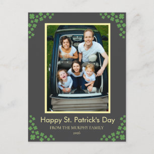 Cartes Pour Fêtes Annuelles Photo de jour de la Saint-Patrick trèfle chanceux