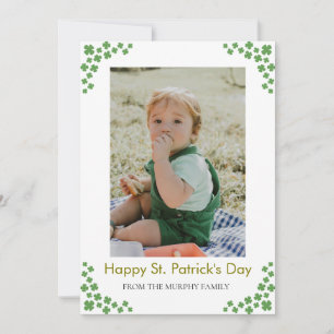 Cartes Pour Fêtes Annuelles Photo de jour de la Saint-Patrick trèfle chanceux
